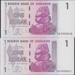 Zimbabwe 1 Dolar - 2007 - ÇİL