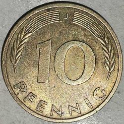 ALMANYA 1988 J   10 PFENNIG