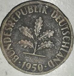 ALMANYA 1950 F    10 PFENNIG