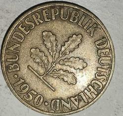 ALMANYA 1950  F    10 PFENNIG