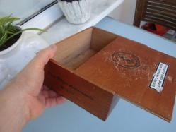 ( Sürgülü Kapaklı ) BÜYÜK BOY AHŞAP PURO KUTUSU - Made DOMINICAN REPUBLIC - KOLEKSİYONLUK AHŞAP KUTU