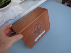 ( Sürgülü Kapaklı ) BÜYÜK BOY AHŞAP PURO KUTUSU - Made DOMINICAN REPUBLIC - KOLEKSİYONLUK AHŞAP KUTU