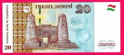 Tajikistan 20 Somoni 2021, UNC, P-New (TK 17 506) ÇİL