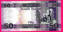 South Sudan 50 Pounds 2019 p14 UNC (TK 17 592) ÇİL