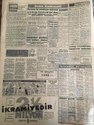 YENİ SABAH GAZETESİ 7 OCAK 1958 YIL :20 SAYI :6769--F.Küçük Tedhiş durmazsa mukabele edeceğiz dedi: Zorlu 125 bin Türkü yabancı  bayrak altında yaşatmak istemiyoruz dedi --Ticaret ve Sanayi odaları seçimi 1 yıl geri bırakıldı ---Amerika Bağdat Paktına şimdilik katılmayacak --Bilet karaborsası  bir şebekenin elinde --Şehrimizde yılın ikinci cinayeti ---Kocasını işe çocuklarını mektebe gönderip dostunu da içeri almış --İstanbul Rehberi ---DP Geçici İl İdare Kurulu Teşekkül Etti ---Şehri kirletenlerle  başa çıkmak imkansız --Genelevlerin şehir dışına nakli işine hız verildi ---İspanya da kadın modası   ihraç ediyor ---Basketbol liginin bugünkü beş maçı ---İngilizler Hamit Kaplan a antrenörlük teklif etti ---Galatasaray bu hafta tertip değiştirecek ---Profesyonel . 1 lig on takım kalacak ---Beşiktaş Sarıyer le oynuyor --Fenerbahçe ikilik kalkıyor --Krutçef in durumunun sarsıldığı söyleniyor ---Bütçe encümeni müzakereleri ---