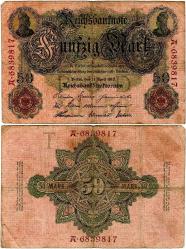 P#41 Almanya 50 Mark 1910 Temiz-