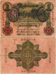 P#41 Almanya 50 Mark 1910 Temiz