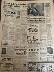 YENİ SABAH GAZETESİ 6 MART 1959 YIL :21 SAYI :7187---B.Amerika ile pakt imzaladık : İran ve Pakistan ayrı ayrı imzaladıkları anlaşmaya  göre bir talep vukuunda Amerika 3 Devlete  kuvvet gönderecek --Kemal Aygün Belediyeye Halkın Yardımını Bekliyor ---F.Küçük Grivas ın Kıbrıs a dönmesine muhalifiz dedi ---İsmet Eriç müebbet hapse mahkum  oldu ---Türk gemicisi ve Yugoslav sevgilisi serbest bırakıldı ---Yozgat da zengin maden damarları ---Küçük himmetler :Siyavuşgil --Bankalar kredi vermeye başladı ---İstanbul Rehberi ---Krutçef ,Berlin in birleştirilmesi için verdiği mühleti uzatıyor ---Kollektif iş akdi mevzuunda işçiler de bir tasarı hazırlandı ---Fenerbahçe ,Moda yı 54-51 mağlup etti ---Beşiktaş Kampa Recep siz girdi ---Genç Milli Takıma 17 Futbolcu Seçildi ---Güreşçilerimiz bugün gidiyor --Yıldız Akşam Teknik Okulu Dün Açıldı --Karadeniz tütün piyasası açılıyor --