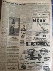 YENİ SABAH GAZETESİ 6 MART 1959 YIL :21 SAYI :7187---B.Amerika ile pakt imzaladık : İran ve Pakistan ayrı ayrı imzaladıkları anlaşmaya  göre bir talep vukuunda Amerika 3 Devlete  kuvvet gönderecek --Kemal Aygün Belediyeye Halkın Yardımını Bekliyor ---F.Küçük Grivas ın Kıbrıs a dönmesine muhalifiz dedi ---İsmet Eriç müebbet hapse mahkum  oldu ---Türk gemicisi ve Yugoslav sevgilisi serbest bırakıldı ---Yozgat da zengin maden damarları ---Küçük himmetler :Siyavuşgil --Bankalar kredi vermeye başladı ---İstanbul Rehberi ---Krutçef ,Berlin in birleştirilmesi için verdiği mühleti uzatıyor ---Kollektif iş akdi mevzuunda işçiler de bir tasarı hazırlandı ---Fenerbahçe ,Moda yı 54-51 mağlup etti ---Beşiktaş Kampa Recep siz girdi ---Genç Milli Takıma 17 Futbolcu Seçildi ---Güreşçilerimiz bugün gidiyor --Yıldız Akşam Teknik Okulu Dün Açıldı --Karadeniz tütün piyasası açılıyor --