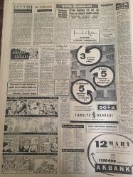 YENİ SABAH GAZETESİ 5 MART 1959 YIL :21 SAYI :7186---CHP anlaşmayı tasvip etmedi ---Geçici Kıbrıs Hükümeti Bu Ay İçinde Kurulacak ---Bankalar 50 bin liraya kadar kredi verecek --Arkadaşını öldüren astsubay intihar etti ---9800 Emekli maaş zammını alamadı --Kıbrıs a 200 milyon dolar kredi ---Oda Tiyatrosunda :Siyavuşgil --Pide fiyatları 25 ila 40 kuruş olarak tespit edildi ---Radyo Programları ---Vilayet Belediye Meclisi Seçimleri Bu Yıl Yapılacak --Manisa da 3 gazeteci hapse mahkum oldu --Define aramak için cami yıkacaklardı ---Real Madrid Fenerbahçeli Cana 95.000 Dolar Teklif Etmiş ---Moda ,Galatasaray ı 68-57 mağlup etti --Güreş Sporumuz ve turistik seyahatler ---Kara ve Hava galip geldiler ---Dün 4 cinayet daha işlendi ---Makineler profesörlerin yerini alıyor --En iyi aktris : Marilyn Monroe --İnönü ,ilhak kapısının fiilen  açık bırakıldığını , bu husus önlenmedikçe  anlaşmayı reddedeceklerini söyledi ---
