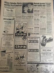 YENİ SABAH GAZETESİ 5 MART 1959 YIL :21 SAYI :7186---CHP anlaşmayı tasvip etmedi ---Geçici Kıbrıs Hükümeti Bu Ay İçinde Kurulacak ---Bankalar 50 bin liraya kadar kredi verecek --Arkadaşını öldüren astsubay intihar etti ---9800 Emekli maaş zammını alamadı --Kıbrıs a 200 milyon dolar kredi ---Oda Tiyatrosunda :Siyavuşgil --Pide fiyatları 25 ila 40 kuruş olarak tespit edildi ---Radyo Programları ---Vilayet Belediye Meclisi Seçimleri Bu Yıl Yapılacak --Manisa da 3 gazeteci hapse mahkum oldu --Define aramak için cami yıkacaklardı ---Real Madrid Fenerbahçeli Cana 95.000 Dolar Teklif Etmiş ---Moda ,Galatasaray ı 68-57 mağlup etti --Güreş Sporumuz ve turistik seyahatler ---Kara ve Hava galip geldiler ---Dün 4 cinayet daha işlendi ---Makineler profesörlerin yerini alıyor --En iyi aktris : Marilyn Monroe --İnönü ,ilhak kapısının fiilen  açık bırakıldığını , bu husus önlenmedikçe  anlaşmayı reddedeceklerini söyledi ---