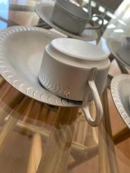 Antika alüminyum fincan takımı