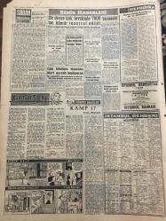 YENİ SABAH GAZETESİ 13 OCAK 1958 YIL :20 SAYI :6775--Eisenhower Başvekiller Konferansını Kabul Etti --Kıbrıs da 120 bin nüfusla bir Türk devleti kurulabilir: Ankara  da davasının tahlilini yapan Erim i İngiltere  muhtariyet  yolu ile vakit kazanmaya çalışıyor  dedi ---Vali Tarhan dün velilerle görüştü ---Kadınlar dün parti kurmak için toplandı ---Hür.P.hemen her gün bir toplantı yapacak ---Okul doktorlarının ücreti arttırılmadı ---İlk devre kok tevziinde 7000 ton kömür tasarruf edildi --İstanbul Rehberi ---Doktor simsarları tahammül  olunmaz bir hale geldiler --Yünlü Fiyatının tespiti gecikti ---Mezbahalar Et ve Balık Kurumuna Devrediliyor ---Fenerbahçe ,Beykoz u ikinci devrede yendi :2-0--Galatasaray K.Gümrük ü 1-0 mağlup edebildi ---Yeni Sendikalar Kanunu Tasarısı Hazırlanıyor --Kadillak Mehmet dün yakalandı --Kıbrıs Valisi Ada da büyük bir hüsnüniyet mevcut diyor ---
