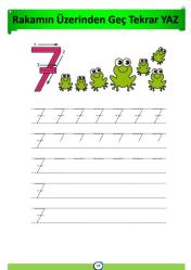 Okul Öncesi Sayı-Rakam Çalışmaları Kitabı