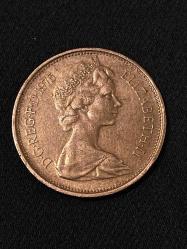 1975 ingiltere Elizabeth 2 new pence bronz madeni para ÇT