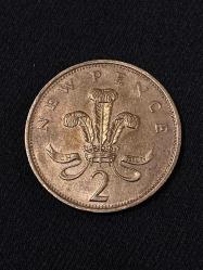 1975 ingiltere Elizabeth 2 new pence bronz madeni para ÇT