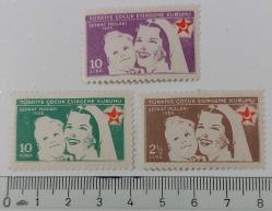 1955 TÜRKİYE ÇOCUK ESİRGEME KURUMU ŞEFKAT PULLARI MH TAM SERİ 1ÇÇ1OO1A PEK ÇIKMAZ