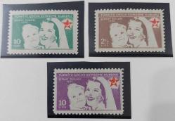 1955 TÜRKİYE ÇOCUK ESİRGEME KURUMU ŞEFKAT PULLARI MH TAM SERİ 1ÇÇ1OO1A PEK ÇIKMAZ