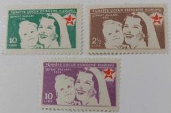 1955 TÜRKİYE ÇOCUK ESİRGEME KURUMU ŞEFKAT PULLARI MH TAM SERİ 1ÇÇ1OO1A PEK ÇIKMAZ