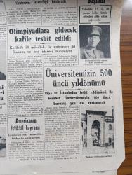 Cumhuriyet Gazetesi - 5 Temmuz 1948 - Miskalle Verilen Haklar Köşe Yazısı - Türk Amerikan İktisadi Anlaşması Dün İmzalandı - Kremlinde de İhtilaflar Nihayet Başgösterdi - Hikmet Bayur Millet Partisi Lideri Seçildi - Seçim Kanunu Tasarısı - İstanbul Üniversitesinin 500. Yıldönümü - Olimpiyatlara Gidecek Kafile Tespit Edildi - Türk Güreşine İlaveler Yazan İsmail Habib Sevük - Bakırköy Panaroma Bahçesinde İsmail Dümbüllü Tiyatrosu Ve Müzeyyen Senar Işıl - Ramazanda Pide İmaline Müsaade Edildi -  Nasıl Yazmalı Yazan Burhan Felek Köşe Yazısı - Amerika'da Komünist Aleyhtarı Bir İşçi Birliği Kuruluyor - Çapamarka - Derman Ağrı Kesici - Otokar - Bugünkü Radyo Programı - Armstrong Lastikleri - Philips Floresan