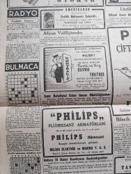 Cumhuriyet Gazetesi - 5 Temmuz 1948 - Miskalle Verilen Haklar Köşe Yazısı - Türk Amerikan İktisadi Anlaşması Dün İmzalandı - Kremlinde de İhtilaflar Nihayet Başgösterdi - Hikmet Bayur Millet Partisi Lideri Seçildi - Seçim Kanunu Tasarısı - İstanbul Üniversitesinin 500. Yıldönümü - Olimpiyatlara Gidecek Kafile Tespit Edildi - Türk Güreşine İlaveler Yazan İsmail Habib Sevük - Bakırköy Panaroma Bahçesinde İsmail Dümbüllü Tiyatrosu Ve Müzeyyen Senar Işıl - Ramazanda Pide İmaline Müsaade Edildi -  Nasıl Yazmalı Yazan Burhan Felek Köşe Yazısı - Amerika'da Komünist Aleyhtarı Bir İşçi Birliği Kuruluyor - Çapamarka - Derman Ağrı Kesici - Otokar - Bugünkü Radyo Programı - Armstrong Lastikleri - Philips Floresan