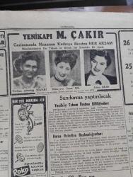Cumhuriyet Gazetesi - 16 Ağustos 1948 - Deniz Ulaştırma İşlerimizin Islahı Yazan Abidin Daver Köşe Yazısı - Rusya Doğu Avrupa'da Tekrar Harekete Geçiyor - Pragda Kadınların Komünizm Aleyhinde Yaptıkları Nümayiş Fotoğraf - Moskova'da Bugün Yeni Bir Toplantı Daha Yapılıyor - Olimpiyatları 1,5 Milyon Kişi Seyretti - Yabancı Takımlar İngiltere'de 300 Ton Yiyecek Bıraktılar - Millet Partisi Fahri Başkanı Mareşal Fevzi Çakmak Demokrat Partiyi Muvazaa İle İtham Ediyor - Türk Armatörlere Verilecek Haklar - Demokrat Partililerin Yeni Mitingi - Röntgen Filmi Bollaşıyor - Müstakil Hindistan Ve Pakistan Devletleri Yazan Ömer Rıza Doğrul - Dar Yol Yazan Peride Celal Yazı Dizisi - 13 Sene Sonra Yazan Burhan Felek Köşe Yazısı - 1948 1949 Yunus Nadi Mükafatı Atatürk'e Ait Bir Hatıra - Perihan Altındağ Sözeri Müzeyyen Senar Işıl Ve Zehra Bilir Yenikapı M. Çakır Gazinosunda - Tarihten Meraklı Sahifeler Yazan Hamdi Varoğlu - Bugünkü Radyo Programı - Bulmaca - Çapamarka - U. S. Royal Traktör Lastiği