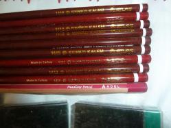 KIRMIZI KURŞUN KALEM USTA TAMİRCİ KALEMİ 48 ADET+3 KALEMTRAŞ+4 ADET FABER SİLGİ HEPSİ FİYATA DAHİL HEPSİ SIFIR
