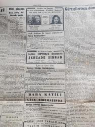 Cumhuriyet Gazetesi - 8 Nisan 1949 - Gelir Vergisi Kanunu Görüşülürken Yazanlar Abidin Daver Köşe Yazısı - Yeni Seçim Kanunu Hazırlığında İkinci Safha - Yeni Bir Harpte Atom Bombası Kullanılacak - Atlantik Paktının İmza Törenine Aid Biri Resim - Albay Zaim Büyük Suriye'deki Bahsetti - Muzaffer Güreşçilerimiz Dün Yeşilköy Hava Meydanında Fotoğraf - Gelir Vergisi Yabancılar Hakkındaki Maddelerin Müzakeresi Mecliste Tartışmalı Oldu - Amerika Yollarımız İçin Yardımını Arttıracak - Stalin'le Molotof Arasında Benzerlikler Yazan Viktor Kravçenko - Ermeni Patrikhanesinde Anlaşmazlık Devam Ediyor - Vatan ve Aşk Yazan Graham Greene Yazı işleri - Kaşığın Sapı Yazan Burhan Felek Köşe Yazısı - Hamdullah Suphi Tanrıöver İzmir'de - Coşkun Kardeşler Ve Semiha Coşar Ve Ferdi Tayfur Eyüp Şafak Sinemasında - Gönülden Yaralılar Taksim Sinemasında - Bugünkü Radyo Programı - Bulmaca - Philips Radyogramofon