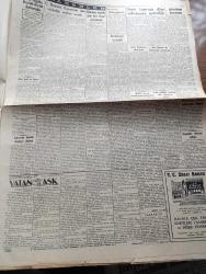 Cumhuriyet Gazetesi - 15 Mayıs 1949 - Başbakan'ın Hasbihali Yazan Abidin Daver Köşe Yazısı - Cihat Arman'ın Türk Mısır Maçında Güzel Bir Kurtarışı Fotoğraf - Milli Takımımız Bugün 2. Maçını Yapıyor - İngiliz Fransız Ve Amerikan Temsilcileri Almanya Meselesini Görüşmek Üzere Toplandılar - Celal Bayar'ın Kayseri'de Dün Söylediği Mühim Nutuk - Sadık Aldoğan - Başbakan Şemsettin Günaltay Bursa'ya Gidiyor - Silahtarağa Elektrik Fabrikasında Yeni Elektrik Tesisleri Dün İşletmeye Açıldı Kurdelayı Başbakan Şemsettin Günaltay Kesti Fotoğraf - Sınır Toprağı Dün İstanbul'a Getirildi - Haftanın Şakaları Yazan Burhan Felek Köşe Yazısı - Hunsa Yazan Falih Rıfkı Atay - Vatan Ve Aşk Yazan Graham Greene Yazı Dizisi - Ankara'da Muhsin Ertuğrul Jübilesi - Küçük Hikaye Çingil Gözlü Yazan Halikarnas Balıkçısı - Büyük Sanatkar Zati Sungur Taksim Maksimde - Dünya'da Neler Oluyor - Bayer Aspirin - Crosley Buzdolabı - Viz Zan De Rujları - Skoda Otomobil - Çepel Bisikletleri - Austin Kamyonları -  Radyo Program