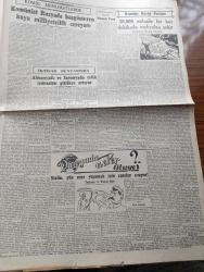 Cumhuriyet Gazetesi - 15 Mayıs 1949 - Başbakan'ın Hasbihali Yazan Abidin Daver Köşe Yazısı - Cihat Arman'ın Türk Mısır Maçında Güzel Bir Kurtarışı Fotoğraf - Milli Takımımız Bugün 2. Maçını Yapıyor - İngiliz Fransız Ve Amerikan Temsilcileri Almanya Meselesini Görüşmek Üzere Toplandılar - Celal Bayar'ın Kayseri'de Dün Söylediği Mühim Nutuk - Sadık Aldoğan - Başbakan Şemsettin Günaltay Bursa'ya Gidiyor - Silahtarağa Elektrik Fabrikasında Yeni Elektrik Tesisleri Dün İşletmeye Açıldı Kurdelayı Başbakan Şemsettin Günaltay Kesti Fotoğraf - Sınır Toprağı Dün İstanbul'a Getirildi - Haftanın Şakaları Yazan Burhan Felek Köşe Yazısı - Hunsa Yazan Falih Rıfkı Atay - Vatan Ve Aşk Yazan Graham Greene Yazı Dizisi - Ankara'da Muhsin Ertuğrul Jübilesi - Küçük Hikaye Çingil Gözlü Yazan Halikarnas Balıkçısı - Büyük Sanatkar Zati Sungur Taksim Maksimde - Dünya'da Neler Oluyor - Bayer Aspirin - Crosley Buzdolabı - Viz Zan De Rujları - Skoda Otomobil - Çepel Bisikletleri - Austin Kamyonları -  Radyo Program