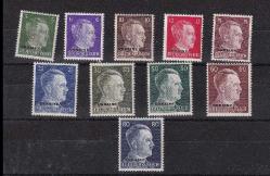 Almanya 2 Dünya savaşı Adolf Hitler Dönemi Ukrayna Sürşarjlı Damgasız pullar