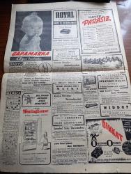 Cumhuriyet Gazetesi - 18 Mayıs 1949 - Politika Tekniği Yazan Nadir Nadi Köşe Yazısı - Ara Seçimlere Girme İşinden Çıkan Tartışma - Celal Bayar Samsun'da Da Seçimlerden Bahsetti - Demokrat Partiye Yeni Bir Cevap - Türkiye İtalya Milli Maçı - CHP Meclis Grubunda Eski Bir Mesele Tazelendi - Sabahaddin Ali Davası Ali Ertekin Cezaevine Sevkedilirken Fotoğraf - Memleketimize Gelecek Meşhur İngiliz Takımı Charlton Fotoğraf - Talim Gören Pilotlarımız Fotoğraf - Pahalı Satış Yapacak Esnafla Mücadele - 19 Mayıs Gençlik Bayramı Sebebiyle İnönü Ve Fenerbahçe Stadında Spor Gösterileri - İstanbul'da 71 İçkili Yer Kapatılacak - Vatan Ve Aşk Yazan Graham Greene Yazı Dizisi - Dini Siyaseten Karıştırmamak Gerek Yazan Ömer Rıza Doğrul Köşe Yazısı - 23 Nisan Filmi New York'ta Gösterildi - Galatasaray Lisesi Futbol Şampiyonu Oldu - Suaz Badana Boyaları - Bugünkü Radyo Programı - Büyük Baklacıoğlu Erzak Pazarı - Royal Radyo Pil Bataryaları - Büyükadada Splendit Palas Oteli 2 Haziran Perşembe Günü Açılacak