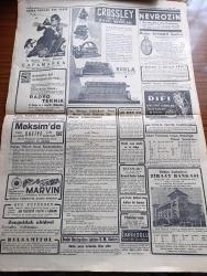 Cumhuriyet Gazetesi - 11 Nisan 1941 - Yugoslavyaya Baskın Yazan Yunus Nadi Köşe Yazısı - Anadolu'ya Gitmek İsteyen Halkın Kaydına Başlandı - Örfi İdare Komutanımız Korgeneral Ali Rıza Artunkal -  Kızılordu Gazetesi Yugoslavya Ordusunu Methediyor - Alman İlerleyişi Dün Durdu - İngiliz Ordusu Mevzilere Girdi - Churchill Amerikadan Daha Çok Gemi İstiyor - Berlin Şiddetli Surette Bombalandı - Birinci Hareket Ordusu Yazan Salahaddin Güngör Yazı Dizisi - Pazar Günü Üsküdar Ve Eminönde Pasif Korunma Tecrübeleri Yapılacak - Bir Aşk Uçurumu Yazan Mahmud Yesari Yazı Dizisi - Niyet Nereye Yazan Burhan Felek Köşe Yazısı - İki Esir Yazan Lajos Zilahy Yazı Dizisi - İstanbul Lisesi'nin Spor Bayramı - Lekeli Kadın Beşiktaş Şen Sinemasında - Safiye Ayla Maksimde - Nevrozin - Marvin Saatleri
