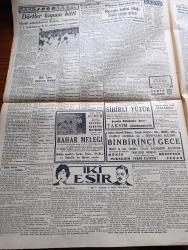 Cumhuriyet Gazetesi - 24  Mart 1941 - Bir Seyahatin Hikayesi Yazan Yunus Nadi Köşe - İstanbul Üniversitesi Rektörü Cemil Bilsel'in Mühim Nutku - Beşiktaş Fenerbahçe'yi 7 1 Yendi -  Galatasaray İstanbulspor'u 4 2 Yenmişlerdir - Japonya Hariciye Nazırı Matsuoka Moskova'da - Kiberonda Alman Kışlaları Tahrip Edildi - Birinci Hareket Ordusu Yazan Salahaddin Güngör Yazı Dizisi - Küçük Hikaye Uçurum Yazan Mükerrem Kamil Su -  Memlekette Tek Tip Ekmek Tatbikatı - Felsefe Ve Medeniyet Yazan Profesör M. Şekip Tunç - Kolaylık İstiyoruz Yazan Burhan Felek - Portre İki Esir Muharriri Lajos Zilahy - Fenerbahçe Beşiktaş Maçında Fenerbahçe Kalecisi Bir Kurtarış Yaparken Fotoğraf - Bahar Meleği Yarın Akşam Sümer Sinemasında - Şehir Tiyatrosu Komedi Kısmında Dadı - Singer Saatleri - Nevrozin - Türkiye Cumhuriyeti Ziraat Bankası - Senin Diş Macunu - Skandia Deniz ve Kara Mazotlu Motorlar Gelmiştir