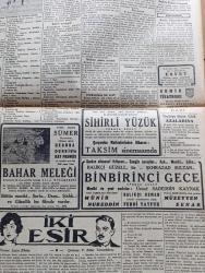 Cumhuriyet Gazetesi - 24  Mart 1941 - Bir Seyahatin Hikayesi Yazan Yunus Nadi Köşe - İstanbul Üniversitesi Rektörü Cemil Bilsel'in Mühim Nutku - Beşiktaş Fenerbahçe'yi 7 1 Yendi -  Galatasaray İstanbulspor'u 4 2 Yenmişlerdir - Japonya Hariciye Nazırı Matsuoka Moskova'da - Kiberonda Alman Kışlaları Tahrip Edildi - Birinci Hareket Ordusu Yazan Salahaddin Güngör Yazı Dizisi - Küçük Hikaye Uçurum Yazan Mükerrem Kamil Su -  Memlekette Tek Tip Ekmek Tatbikatı - Felsefe Ve Medeniyet Yazan Profesör M. Şekip Tunç - Kolaylık İstiyoruz Yazan Burhan Felek - Portre İki Esir Muharriri Lajos Zilahy - Fenerbahçe Beşiktaş Maçında Fenerbahçe Kalecisi Bir Kurtarış Yaparken Fotoğraf - Bahar Meleği Yarın Akşam Sümer Sinemasında - Şehir Tiyatrosu Komedi Kısmında Dadı - Singer Saatleri - Nevrozin - Türkiye Cumhuriyeti Ziraat Bankası - Senin Diş Macunu - Skandia Deniz ve Kara Mazotlu Motorlar Gelmiştir