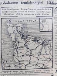 Cumhuriyet Gazetesi - 9 Haziran 1944 - Parmakla Sayabiliriz Yazan Nadir Nadi Köşe Yazısı - Muharebe Gittikçe Şiddetleniyor - Bütün Cephede Alman İhtiyatları Harbe Girdiler - Berline Göre Vahşet Derecesine Varan Savaşlar Oluyor - Müttefiklerin Hedefi Cherbourg Yarımadasını Ele Geçirmek - Alman Başkumandanı Mağlup Olmamıza İmkan Yok Diyor - Afganistan'ın Milli Bayramı - Bu Hafta Ankara'da Yapılacak At Yarışları - Açığa Çıkarılan Yeni Bir Yolsuzluk - Yafet Ecza Deposu Hakkında Yapılan Tahkikat - Burhanettin Ve Seniye Tepsi Skeçleri Maksimde - Pendik Madalya Bahçesi Açılmıştır - Askeri Vaziyet Yazan Emekli General H. Emir Erkilet Yazı Dizisi - Sokaktan Gelen Kadın Yazan Esat Mahmut Karakurt Yazı Dizisi -  Siyah Elmas Yazan Burhan Felek Köşe Yazısı - Savaş Haritası - Bugünkü Radyo Programı - Bulmaca - Borsa - Sadi Tek Tiyatrosu - Mualla Gökçay Ve Arkadaşları Büyükdere Beyazparkta - Büyükada Splendit Palas Oteli Açılıyor