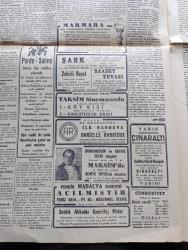 Cumhuriyet Gazetesi - 9 Haziran 1944 - Parmakla Sayabiliriz Yazan Nadir Nadi Köşe Yazısı - Muharebe Gittikçe Şiddetleniyor - Bütün Cephede Alman İhtiyatları Harbe Girdiler - Berline Göre Vahşet Derecesine Varan Savaşlar Oluyor - Müttefiklerin Hedefi Cherbourg Yarımadasını Ele Geçirmek - Alman Başkumandanı Mağlup Olmamıza İmkan Yok Diyor - Afganistan'ın Milli Bayramı - Bu Hafta Ankara'da Yapılacak At Yarışları - Açığa Çıkarılan Yeni Bir Yolsuzluk - Yafet Ecza Deposu Hakkında Yapılan Tahkikat - Burhanettin Ve Seniye Tepsi Skeçleri Maksimde - Pendik Madalya Bahçesi Açılmıştır - Askeri Vaziyet Yazan Emekli General H. Emir Erkilet Yazı Dizisi - Sokaktan Gelen Kadın Yazan Esat Mahmut Karakurt Yazı Dizisi -  Siyah Elmas Yazan Burhan Felek Köşe Yazısı - Savaş Haritası - Bugünkü Radyo Programı - Bulmaca - Borsa - Sadi Tek Tiyatrosu - Mualla Gökçay Ve Arkadaşları Büyükdere Beyazparkta - Büyükada Splendit Palas Oteli Açılıyor