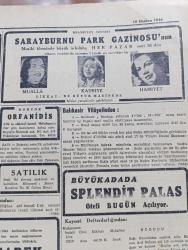 Cumhuriyet Gazetesi - 10 Haziran 1944 - Sualler İhtimaller ve Neticeleri Yazan Nadir Nadi Köşe Yazısı - Müttefikler Köprübaşlarında Dün Üçüncü Taarruzlarına Başladılar - Bayeux İle Caen Arasında Düne Kadar 12 Şehir Ve Kasaba Düştü - Şimali Fransa'da Amerikalılar Tarafından Kurulan Bir Köprübaşının Umumî Manzarası - Barem Kanunu - Mahsulden Alınacak Vergi - Cemal Nadir Karikatür - Bayan Mevhibe İnönü - Gizli Fransız Ordusu Harekete Geçti Mi - General De Gaulle Amerika'ya Gidiyor - Askeri Vaziyet Yazan Emekli General H. Emir Erkilet Yazı Dizisi - Ali İhsan Sabis Davası - 1 Temmuzdan İtibaren Halka Kömür Verilecek - Beşiktaşlı Merhum Şeref İçin Anma - Nasreddin Hoca Buharada Bugün Elhamra - Binbaşı Barbara Melek Sinemasında - Hava Üstünlüğü Yazan Ömer Rıza Doğrul Köşe Yazısı - Neden Sinirlenirim Yazan Burhan Felek Köşe Yazısı - Japon Başvekili Hideki Tojo'nun Hitler'e Telgrafı - Mualla Gökçay Ve Hamiyet Yüceses Sarayburnu Park Gazinosunda - Belvü Fenerbahçe Açıktır -Bugünkü Radyo Programı