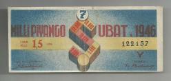 LOT.17 » 7 ŞUBAT 1946 TARİHLİ MİLLİ PİYANGO YARIM BİLET (122157)...
