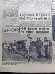 Cumhuriyet Gazetesi - 19 Haziran 1944 - Zafer Mi Barış Mı Yazan Nadir Nadi Köşe Yazısı - Cherbourg Yarımadası Tecrid Edildi - St. Lo Meydan Savaşı Dün Akşam Sona Erdi - Pilotsuz Uçaklar - Londra Semalarında Düşman Uçaklarını Arıyan Işıldaklar Fotoğraf - Gül Kupası Maçları ve Yüzme Müsabakası Fotoğraf - Mannerheim Hattı Yarıldı Kızılordu Viborg'a 28 Km. Yaklaştı - Toprak Kanunu - Ankara At Yarışları Bitti - Raşid Rıza Tiyatrosu - Bir Kürtaj Faciası Daha - Şirketi Hayriye Hissedarları Bugün Toplanıyor - Gelibolu Ortaokulunun Güzel Bir Müsameresi Fotoğraf - Sokaktan Gelen Kadın Yazan Esat Mahmut Karakurt Yazı Dizisi - Yeni Silahların Tesiri Yazan Ömer Rıza Doğrul Köşe Yazısı - Delikli Demir Ve Kabadayılık Yazan Burhan Felek Köşe Yazısı - Bugünkü Radyo Programı - Bulmaca - Uyuz Ve Deri Kaşıntılarını Dermoliv Geçirir - Armutlu Kaplıcaları Açıldı - Sadi Tek Tiyatrosu - Finlandiyada Yeni Bir Hükümet Kurulacağı Söyleniyor - Yugoslav Başvekili Mareşal Tito İle Görüştü