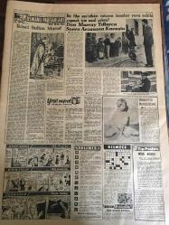 YENİ SABAH GAZETESİ 5 MAYIS 1959 YIL :21 SAYI :7245--İnönü nün gelişi dolayısıyla çıkan hadiselerin neşri yasak----Süphan a düşen uçak bugün bombalanıyor ---Yunus Emre törenleri sona erdi ----Irak ın büyük aşireti de Kasım a karşı silaha sarıldı --Eğridir de 300 ev yandı ---Bir jetimiz düştü pilot kurtuldu ---Caravelle e bindim :Siyavuşgil ----İstanbul Rehberi --Fazıl Küçük dün Ankara ya geldi --Süphan Dağı nasıl fethedildi --10 Aylık çocuğu öldüren iki katil dün yakalandı ---Tibet li mülteciler Hindistan ı bıktırdı ---Hayvancılığımız tehlikeye giriyor ---Don Murray Yıllarca Sonra Arzusuna Kavuştu ---Hollanda maçına değişik bir forvetle çıkacağız---S.Göreç gayemiz final grubuna kalmak diyor ---Beşiktaş bu yıl büyük transferde yapacak ---Karagümrük ve Vefa da kongre faaliyeti arttı --Kadıköy Moda ile birleşiyor ---Roma Olimpiyatlarına Resmen Davet Edildik --CHP meclis tahkikatı istiyor ---N.Erim Beynelmilel Devletler Hukuku Komisyonun Üyeliğine Seçildi --