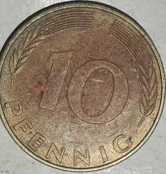 ALMANYA 1991 J   10 PFENNIG