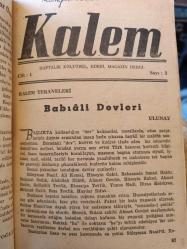 Kalem   HAFTALIK FAYDALI BİLGİLER DERGİSİ   Cilt :1 Sayı : 3   1962 * Resad Ekrem Koçu  *  Mesud Cemil  *  Va Na  Ilhan Tarus  *  Ahmet Mithat Ef.'de