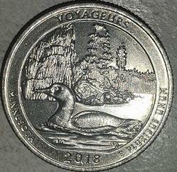 AMERİKA 2018 D   25 CENT ÇEYREK DOLAR  HATIRA  VOYAGEURS