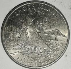 AMERİKA  2001 P   25 CENT ÇEYREK DOLAR    RHODE ISLAND