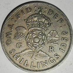 İNGİLTERE 1950   2 SHILING