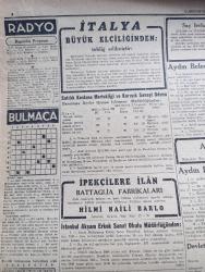 Cumhuriyet Gazetesi - 18 Haziran 1946 - Demokrat Parti'nin Seçimlere İştirak Kararı Yazanlar Abidin Daver Köşe - Partilerde Seçim Faaliyeti Hızlandı - Milli Kalkınma Partisinin Kararı - Halk Partisi Adına Yapılan Bir Açıklama - Falih Rıfkı Atay - Şinasinin Büstü Dün Açıldı - Kılıç Ali Halk Partisinden İstifa Etti - Ankara Cinayeti - Varto Deprem Bölgesinde Acıklı Sahneler - İçtimai Bahisler Yazan Şükrü Kaya - Türk Tipi Amerikan Tütünü - Ekmek Bugünden İtibaren 27 Kuruşa Satılacak - Galatasaray Kulübünün Denizcilik Şubesi Açıldı - İstanbul'da İlk Defa Gangsterler Şirketi Alkazar Sinemasında - Amcabey Ve Toprak Bayramı Çizen Cemal Nadir - Von Papen'in Muhakemesi - Güven Sigorta - Elazığ Van Demiryolu - Bugünkü Radyo Programı - Bulmaca - Borsa