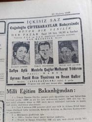 Cumhuriyet Gazetesi - 22 Haziran 1946 - Büyük Misafirimiz Lübnan Cumhurbaşkanı Beşare Elhuri'nin Ankara'daki Ziyaretleri Fotoğraflar - Türk Lübnan Dostluğunu Takviye Eden Ziyaret Yazan Abidin Daver Köşe - Dörtler Konferansı - Maarifin Tutmadığı Söz Hani Spor Şurasında Jimnastikten Talebenin Döndürülmeyeceği Temin Edilmişti - Rize Çay Fabrikasının Temeli Atıldı - Zelzeleden Yıkılan Vartoya Bağlı Köylerin Hali - Şeref Stadında 10.000 İlkokul Mezununa Dün Diplomaları Verildi Fotoğraf - Yeni Edebiyat Fakültesinin Temel Atma Töreni Fotoğraf - İstanbul'a Ait Seçim Defterleri Hazırlandı - Müzeyyen Senar Işıl İsmail Dümbüllü Ve Suzan Yakar Beşiktaş Bahçesinde - İstanbul Üniversitesi Yeni Rektörü Pazartesi Seçilecek - Amcabey Ve Hava Yolları Çizen Cemal Nadir - Cumhurbaşkanı Koşusu Ankara'da Bu Hafta Yapılacak - Sonsuz Panayır Yazan Halide Edip Adıvar Yazı Dizisi - Safiye Ayla Mustafa Çağlar Ve Mefharet Yıldırım Cağaloğlu Çiftesaraylar Bahçesinde - Bugünkü Radyo Programı - Bulmaca