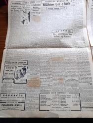 Cumhuriyet Gazetesi - 3 Ocak 1948 - Bizi Kim İdare Ediyor Yazan Nadir Nadi Köşe Yazısı - Kabinenin İstifa Edeceği Şayiası Tekrar Çıktı - Yunan İşlerine Karşı Amerika'nın Hazırlığı - Veremle Savaş Kongresi - Amerikan Malzemesi İle Yapılacak Yollar - Avrupa'nın En Çok Nefret Edilen Kadını Romanya Dış Bakanı Anna Pauker - Edebiyat Bahisleri Yazan İsmail Habib Sevük - Van Gölünde Çalışacak Yeni Gemi - Dağlar Delinirken Yazan Rikkat Asım Köknar Yazı Dizisi - Ortaşarkın Göbeğinde Bir Sovyet Volkanı - Zenginlik Ve Şefkat Yazan Burhan Felek Köşe Yazısı - Eminönü Halkevinde Hastabakıcılık Kursu Fotoğraf - 1947 1948 Yunus Nadi Mükafatı En Güzel Hikaye - Minyatür Yazan Ayfer Sakarya - Unkapanı İle Hal Arasında Binalar İstimlak Edilirken - Yeni Ses Tiyatrosunda Büyük Revü Opereti Hoşgör - İki Cingöz Haremde Filmi İpek Sinemasında - Beşiktaş Bratislava Maçının Bozuk Havaya Rastlaması İyi Olmadı - Safiye Ayla Borsa Kıraathanesinde - Radyolin Diş Macunu - Türkiye İmar Bankası - Bugünkü Radyo Programı