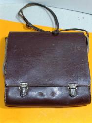 RF75----TAŞIMA ASKILI 1940'LAR DERİ ÇANTA